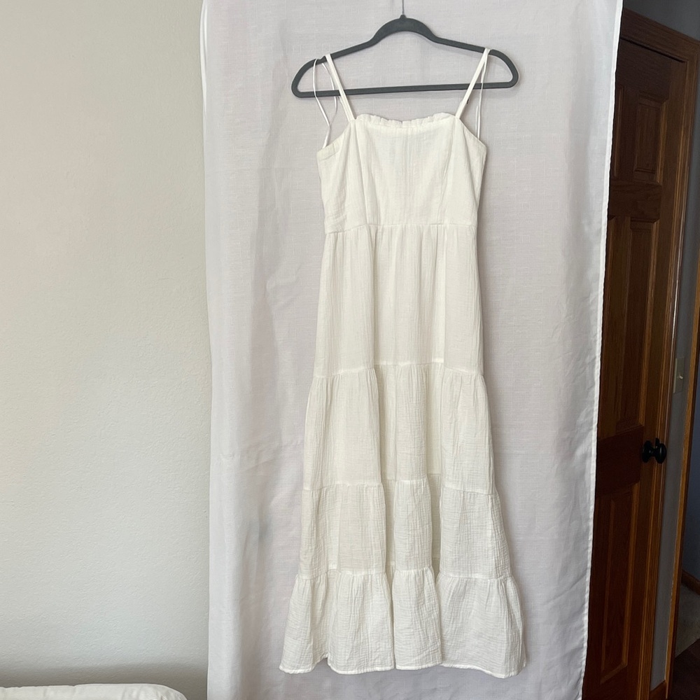 Knox Rose white Cotton Textured Dress